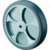 Roue de rechange D. de la roue 80 mm cap. charge 100 kg caoutchouc gris D. d’axe