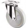 Roulette D.100mm Capacité.300kg plastique L138xB110mm blanc BS ROLLEN