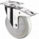Roulette D.150mm Capacité.300kg avec frein 135x110mm blanc BS ROLLEN