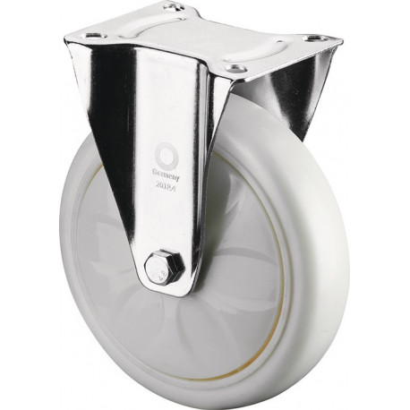 Roulette D.150mm Capolyamidecité .600kg Plastique Support L138xB110mm blanc BS ROLLEN