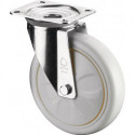 Roulette D.200mm Capacité.600kg plastique L138xB110mm blanc BS ROLLEN