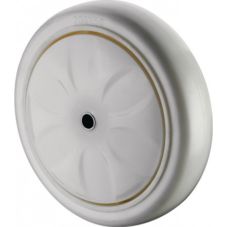 Roulette D.100mm Capacité 300kg Ku.blanc Axe D.12.5mm Longueur du moyeu 59mm BS ROLLEN