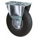 Roue gonflable D. de la roue 400 mm cap. charge 250 kg roulette fixe avec plaque