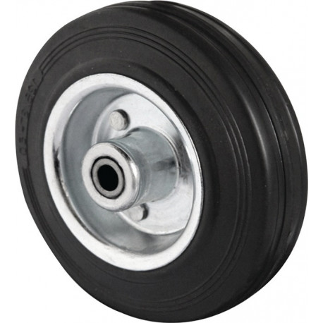 Roue de secours roue Ø 200 mm capacité de charge 205 kg noir axe Ø 20 mm longueur moyeu 59 mm PROMAT