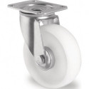 Roulette pivotante Ø 80 mm capacité de charge 130 kg plaque polyamide L105xl80 mm PROMAT
