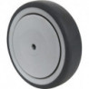Roue de secours roue Ø 80 mm capacité de charge 100 kg caoutchouc gris axe Ø 8 mm longueur moyeu 36 mm PROMAT