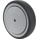 Roue de secours roue Ø 150 mm capacité de charge 100 kg caoutchouc gris axe Ø 8 mm longueur moyeu 36 mm PROMAT