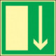 Panneau d'évacuation BGV A8 L148xl148 mm issue de secours plastique