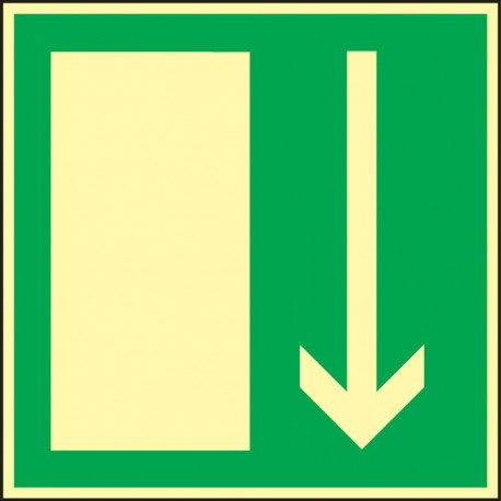Panneau d'évacuation BGV A8 L148xl148 mm issue de secours plastique