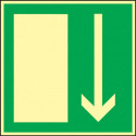 Panneau d'évacuation BGV A8 L148xl148 mm issue de secours plastique