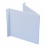 Panneau d'angle L148xl148 mm blanko blanc pour transparents de présentation plastique