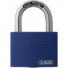 Cadenas à cylindre T65AL / 40 bleu brillant corps de serrure largeur 43 mm aluminium à clés identiques