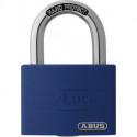 Cadenas à cylindre T65AL / 40 bleu Lock-Tag Largeur du corps de la serrure 43 mm en aluminium avec différentes clés