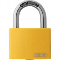 Cadenas à cylindre T65AL / 40 jaune Lock-Tag Largeur du corps de la serrure 43 mm en aluminium avec différentes clés