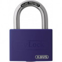 Cadenas à cylindre T65AL / 40 violet Lock-Tag largeur du corps de la serrure 43 mm aluminium à clés différentes