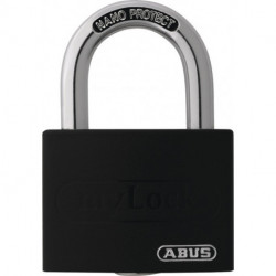 Cadenas à cylindre T65AL / 40 noir Lock-Tag Largeur du corps de la serrure 43 mm aluminium claveté différemment