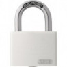 Cadenas à cylindre T65AL / 40 blanc brillant corps de serrure largeur 43 mm aluminium à clés identiques