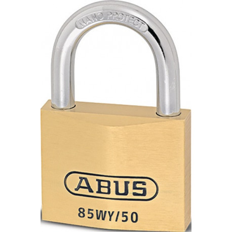 Cadenas à cylindre 85WY / 50 vs. corps de serrure largeur 50 mm laiton à clés différentes