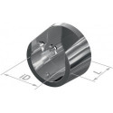 Support tube cintre armoire 11069 Plastique, argenté, montage mural D.20mm PG