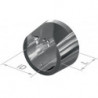 Support tube cintre armoire 12162 Plastique chromé, fixation murale D.25mm PG
