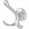 Crochet 0028 double A. 90mm Alu anodisé argent H.100mm Hermeta
