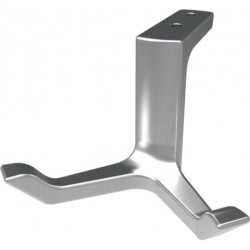 Patère pour plafond 0200 double saillie 87 mm aluminium, anodisé argent, hauteur 49 mm HERMETA