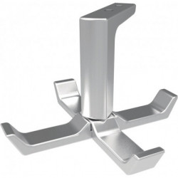 Patère pour plafond 0201 double saillie 83 mm aluminium, anodisé argent, hauteur 55 mm HERMETA