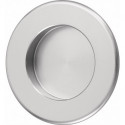 Poignée à encastré en aluminium anodisé argenté, entrée ronde D. 35 mm HERMETA