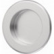 Poignée à encastré en aluminium anodisé argenté, entrée ronde D. 50 mm HERMETA