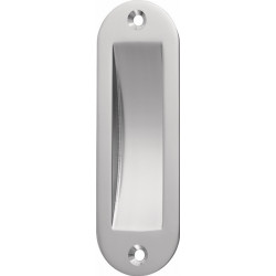 Poignée encastrée Alu anodisé.elox.ov.2xD.5mm L.120mm B.40mm HERMETA