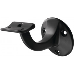 Supports de main courante 3500 Alu.plastifié noir D.plaque murale 56mm