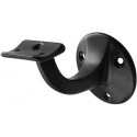 Supports de main courante 3500 Alu.plastifié noir D.plaque murale 56mm