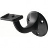 Supports de main courante 3507 Alu.plastifié noir D.plaque murale 56mm droite HERMETA