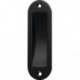 Poignée Porte coulissante coque aluminium thermolaqué noir ovale 2 x D. 5 mm longueur 120 mm largeur 40 mm HERMETA