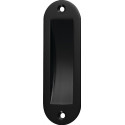 Poignée Porte coulissante coque aluminium thermolaqué noir ovale 2 x D. 5 mm longueur 120 mm largeur 40 mm HERMETA