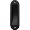 Poignée Porte coulissante coque aluminium thermolaqué noir ovale 2 x D. 5 mm longueur 120 mm largeur 40 mm HERMETA