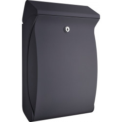 Boite aux lettres Swing 4906 Si H.419mm B.271mm T.129mm Plasqtique argent DIN C4
