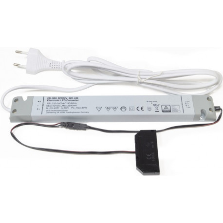 Convertisseur LED 230 V 12 V 30 W 255mm L&S