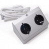 Prise double 230 V AC couleur argent L&S