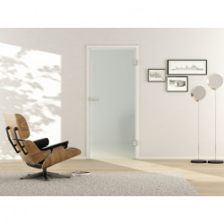 Porte vitrée SATIN H2097 mmxB959mm droite entièrement opaque Studio/Office PROMAT