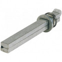 Goupille carrée Goupille profilée FEI Broche carrée 8 x 90 mm fer galvanisé divisé HOPPE