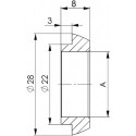 Paire rosace 494 plastique antracite.8mm rd.rd.AMF