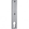 Plaque courte porte 427Z acier inoxydable mat sans trou de poignée PZ 72 mm AMF
