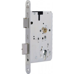 Serrure à mortaise anti-panique 2321 Fkt.B rd 24/65/72/9mm DIN Gauche/Droite i,ox 2-flg.BKS