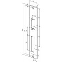 Plaque de frappe plate 94A inox ma Rect.B.34xL.250mm DIN Gauche/droit ASSA ABLOY