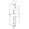 Plaque de frappe à rabat 14C rect.B.44xL.250mm DIN Gauche/DroiteASSA ABLOY