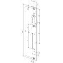 Plaque de frappe plate 691 inox ma Rect.B.25xL.250mm DIN Gauche/droit ASSA ABLOY