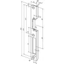 Gâche serrure .63 B VA B.25mm L.250mm carré DIN Droite .ASSA ABLOY