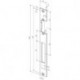 Plaque de frappe plate 690 inox ma Rect.B.24xL.250mm DIN Gauche/droit ASSA ABLOY