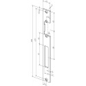 Plaque de frappe plate 690 inox ma Rect.B.24xL.250mm DIN Gauche/droit ASSA ABLOY